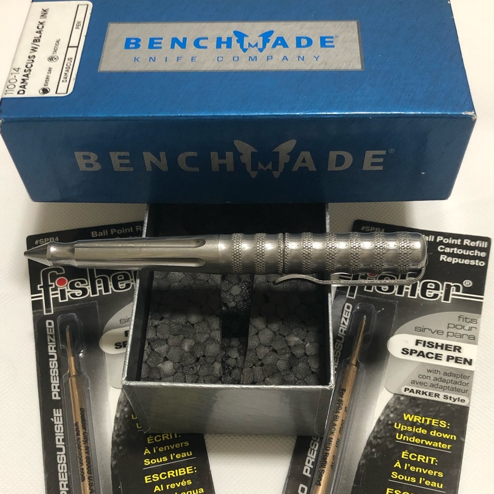 BENCHMADE DAMASCUS TACTICAL DAMASTEEL PEN “MODEL 1100-14 DISCONTINUED”